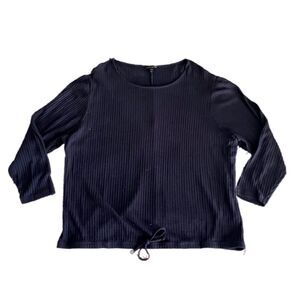 Lane Bryant ribbed knit elastic waist top